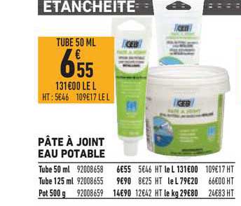 pâte à joint eau potable