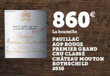 pauillac aop rouge premier grand cru classé château mouton rothshild 2010