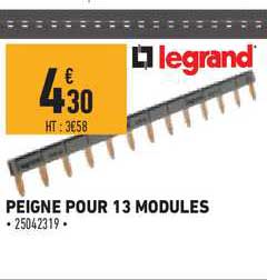 peigne pour 13 modules legrand