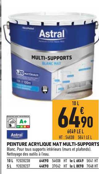 peinture acrylique mat multi supports astral