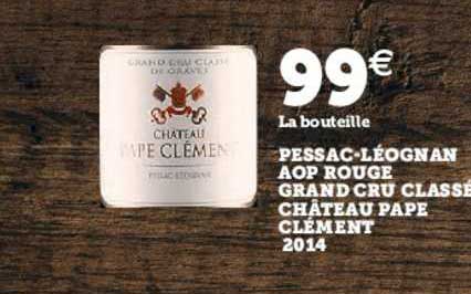 pessac léognan aop rouge grand cru classé château pape clément 2014