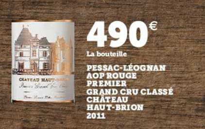 pessac léognan aop rouge premier grand cru classé château haut brion 2011