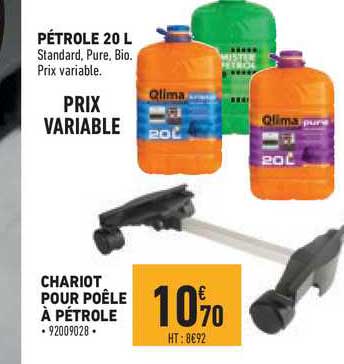 Pétrole 20 L Chariot Pour Poêle à Pétrole