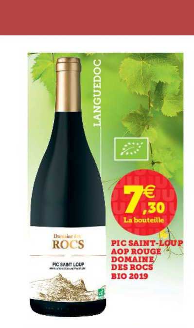 pic saint loup aop rouge domaine des rocs bio 2019