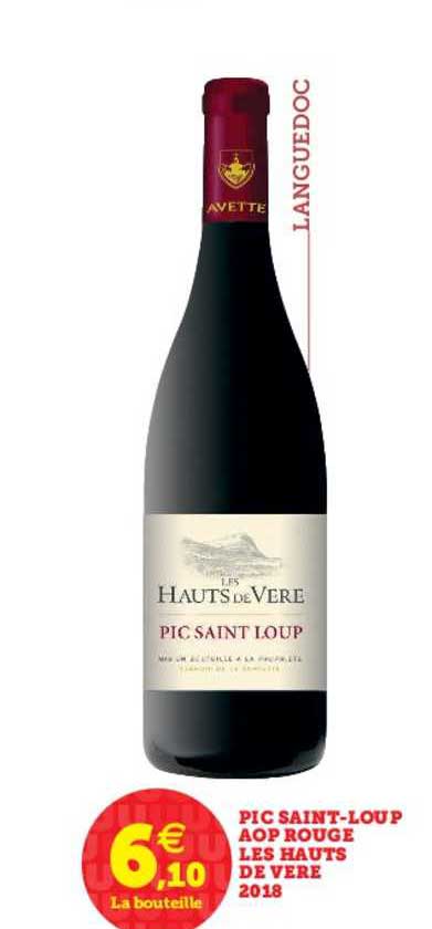 Pic Saint Loup Aop Rouge Les Hauts De Vere 2018