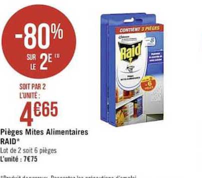 pièges mites alimentaires raid -80% sur le 2è