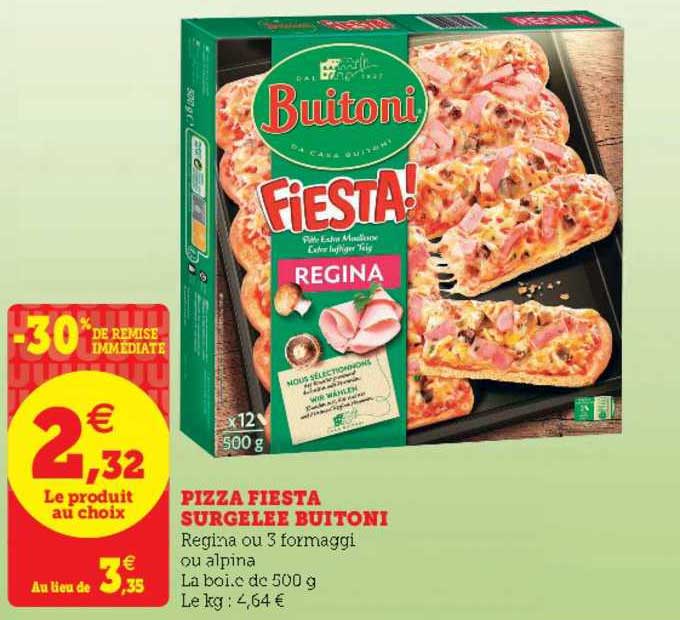 Pizza Fiesta Surgelée Buitoni -30% De Remise Immédiate