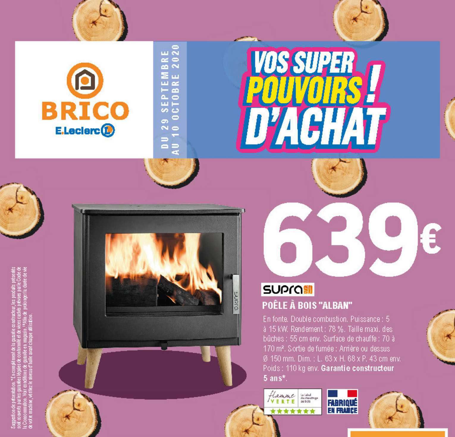 poêle à bois alban supra