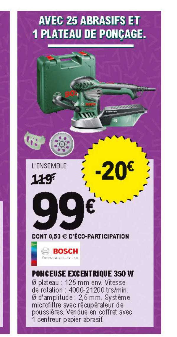 ponceuse excentrique 350 w bosch