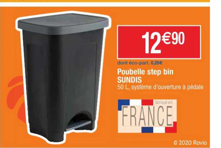 poubelle step bin sundis