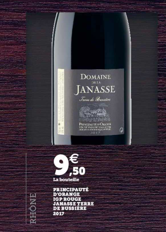 principauté d'orange igp rouge janasse terre de bussière 2017