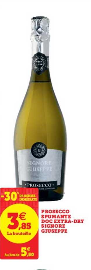 prosecco spumante doc extra dry signore giuseppe -30% de remise immédiate