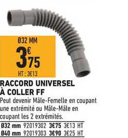 Raccord Universel à Coller Ff