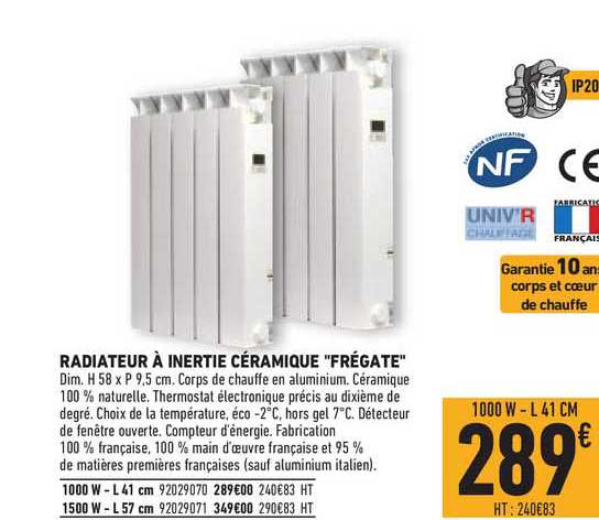Radiateur à Inertie Céramique "frégate"