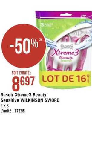 rasoir xtreme3 beauty sensitive wilkinson sword