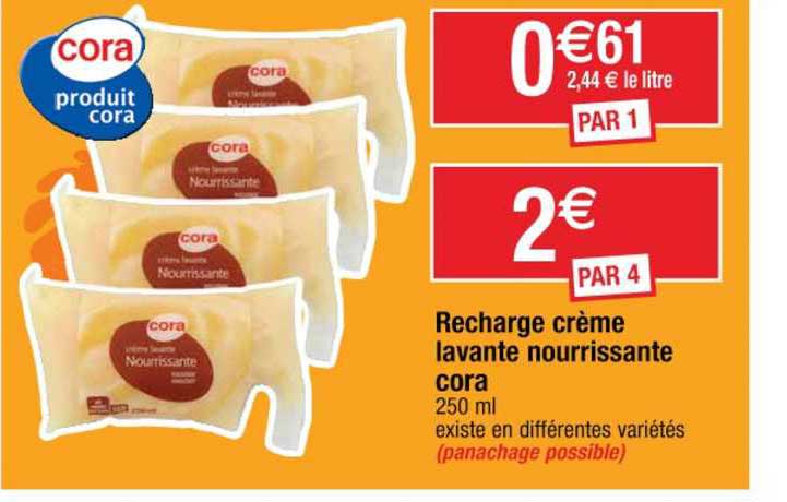 recharge crème lavante nourrissante cora