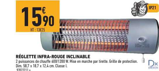 réglette infra rouge inclinable