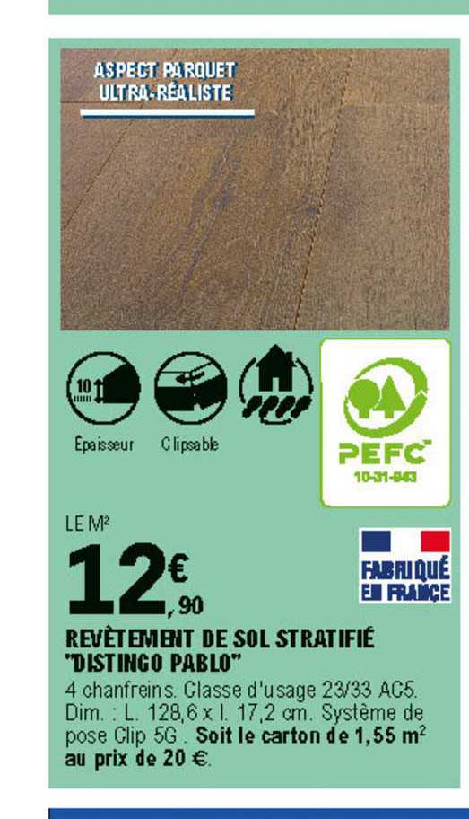 revêtement de sol stratifié distingo pablo