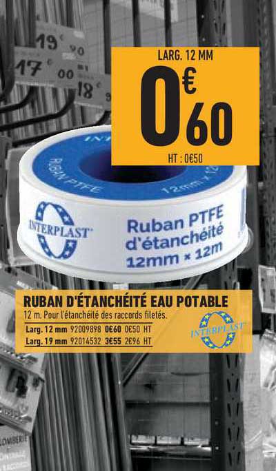 ruban d'étanchéité eau potable