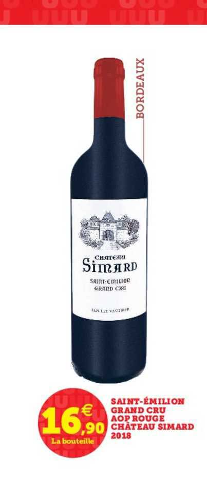 saint émilion grand cru aop rouge château simard 2018