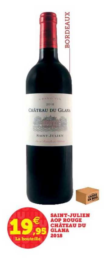 saint julien aop rouge château du glana 2018