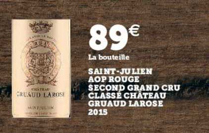 saint julien aop rouge second grand cru classé château gruaud larose 2015