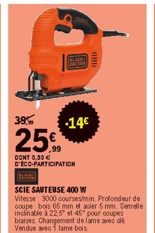 Scie Sauteuse 400 W Black+decker
