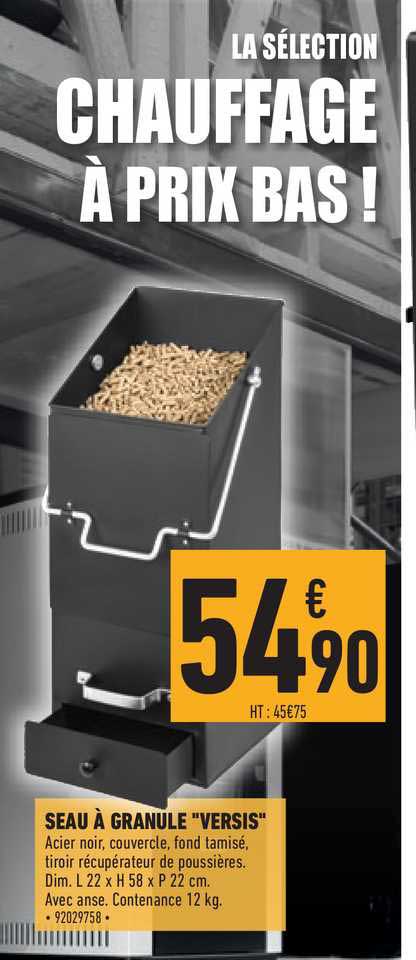 Seau à Granule Versis