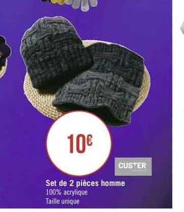 set de 2 pièces homme custer