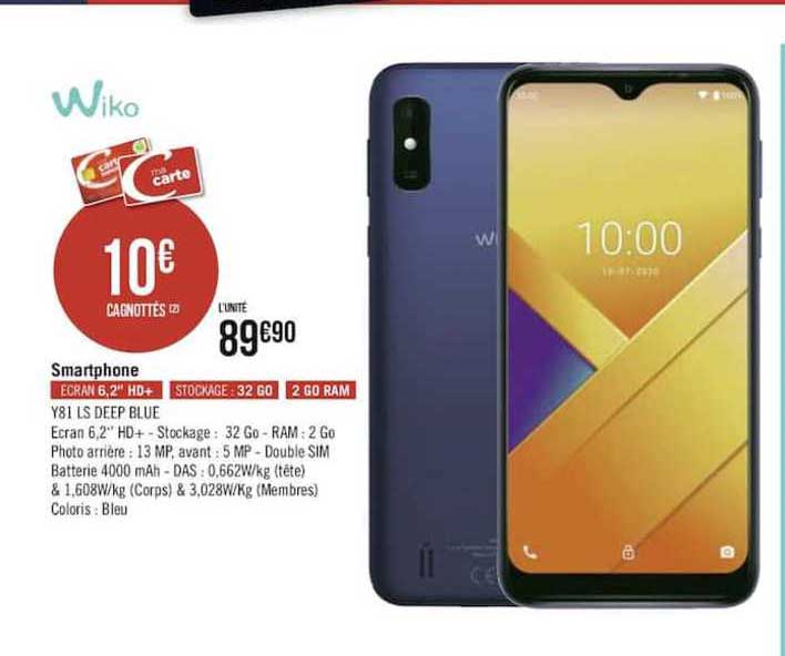 smartphone y81 ls deep blue wiko