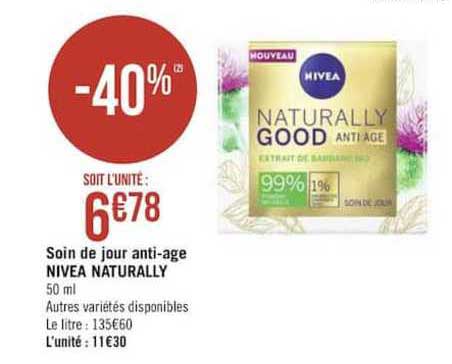 soin de jour anti âge nivea naturally