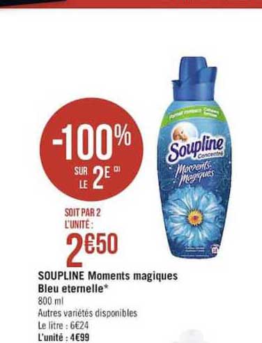 soupline moments magiques bleu éternelle -100% sur le 2è