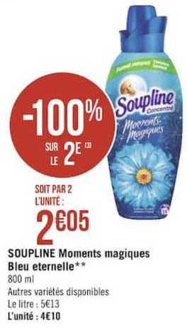 soupline moments magiques bleu éternelle -100 sur le 2e