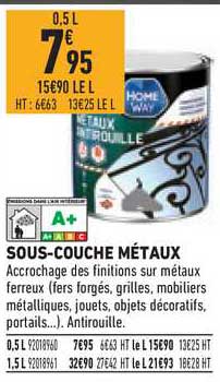 sous couche métaux