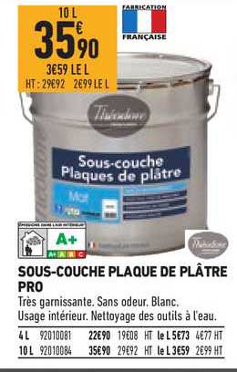 sous couche plaque de plâtre pro