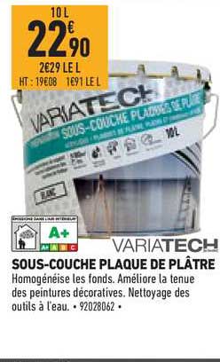 sous couche plaque de plâtre variatech