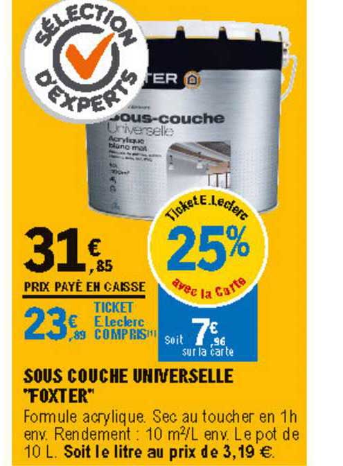sous couche universelle foxter