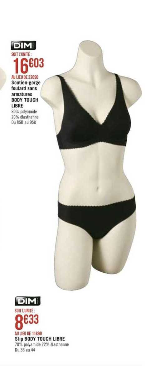 soutien gorge foulard sans armatures dim slip dim