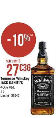 tennesse whiskey jack daniel's 40% vol. -10%