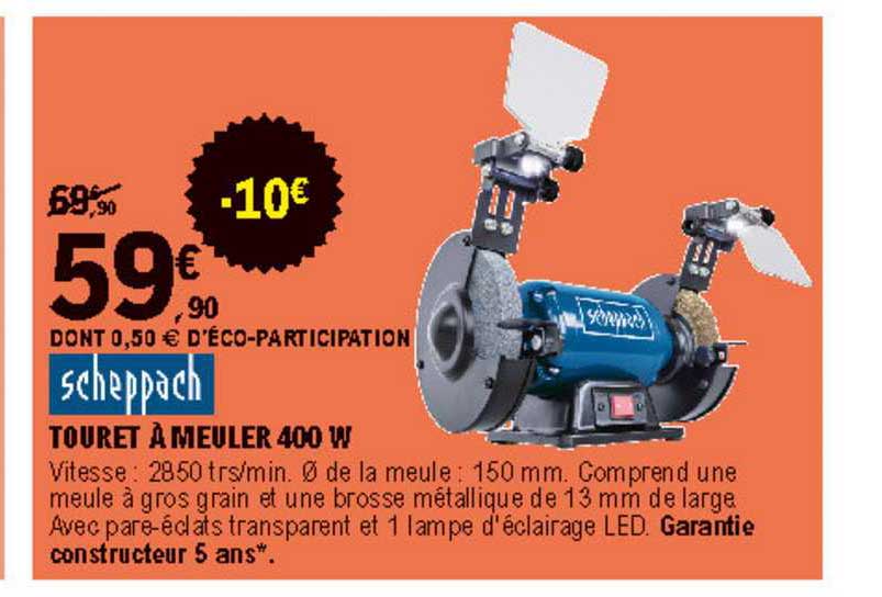 touret à meuler 400 w scheppach