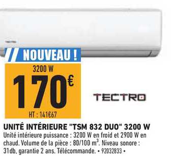 unité intérieur "tsm 832 duo" 3200 w