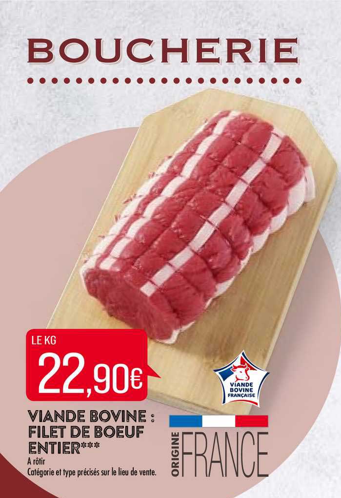 Viande Bovine : Filet De Bœuf Entier