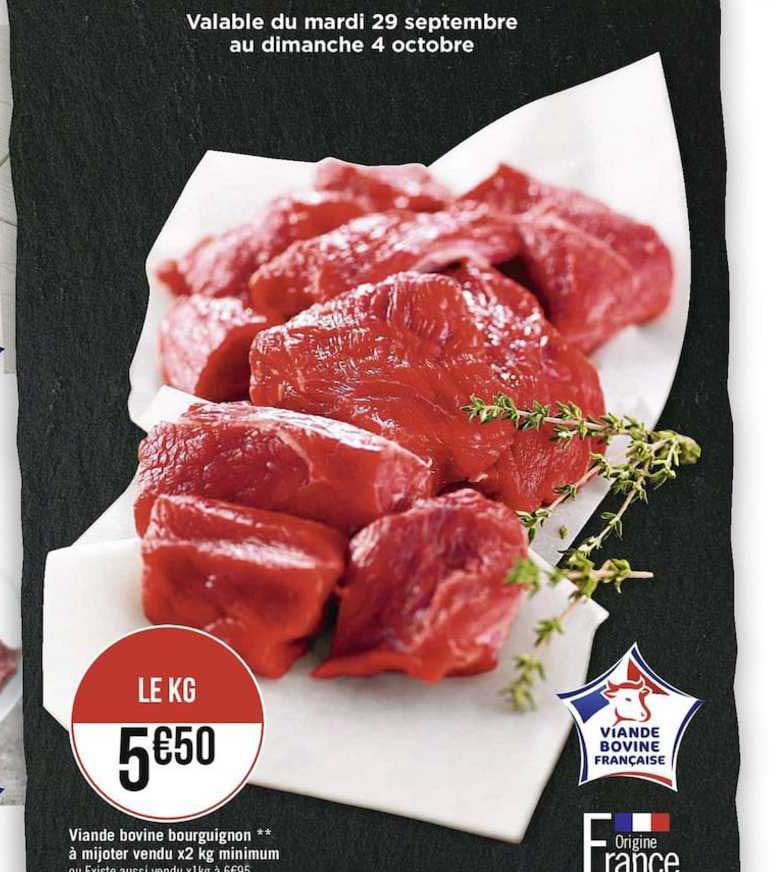 viande bovine bourguignon à mijoter  vendu x2 kg minimum