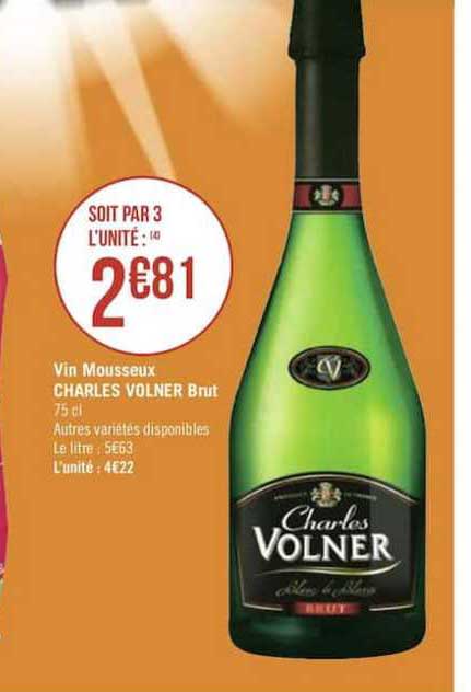 vin mousseux charles volner brut