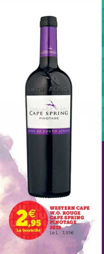 western cape w.o. rouge cape spring pinotage 2019