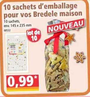 10 sachets d'emballage pour vos bredele maison