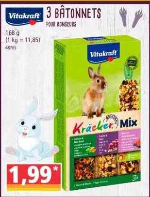 3 bâtonnets pour rongeurs vitakraft