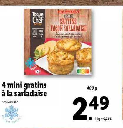 4 mini gratins à la sarladaise toque du chef