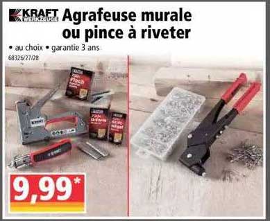 Agrafeuse Murale Ou Pince à Riveter Kraft