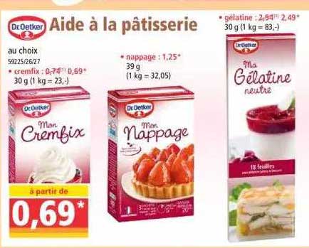 aide à la pâtisserie dr. oetker